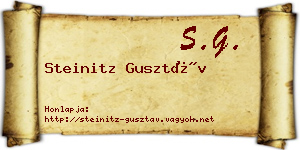 Steinitz Gusztáv névjegykártya